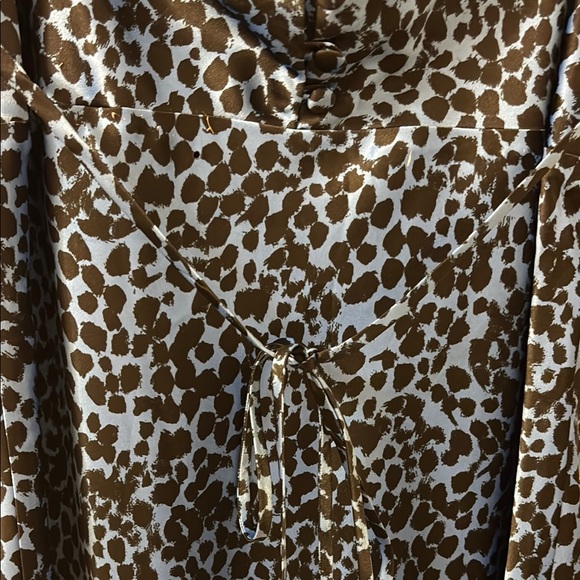 Blue Leopard Print Slip Dress - Picture 5 of 6